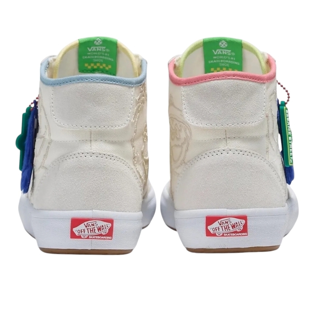 Vans Sesame Street x The Lizzie Embroidered Characters High Top Sneakers No Box - Picture 7 of 14